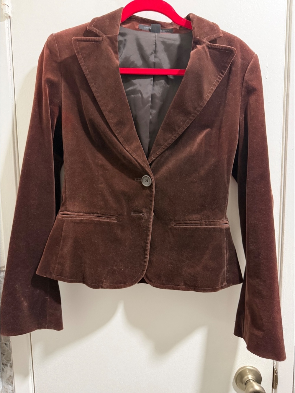 Express Design Studio Brown Velvet Blazer Jacket Size 6